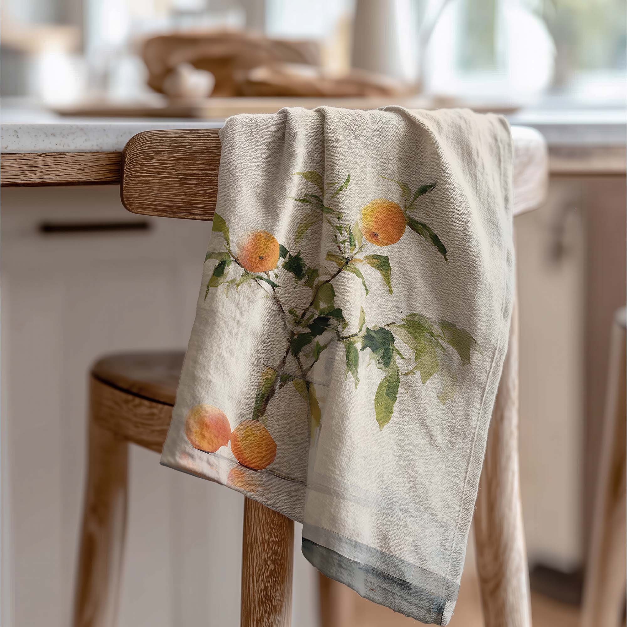 ORANGE BRANCH TEA TOWEL