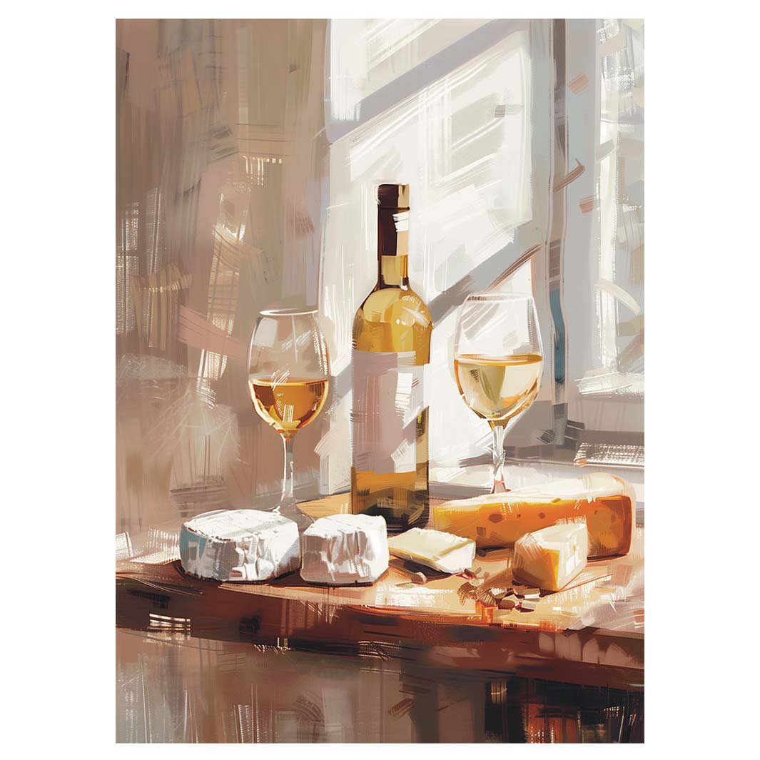 CHEESE AND WINE TEA TOWEL