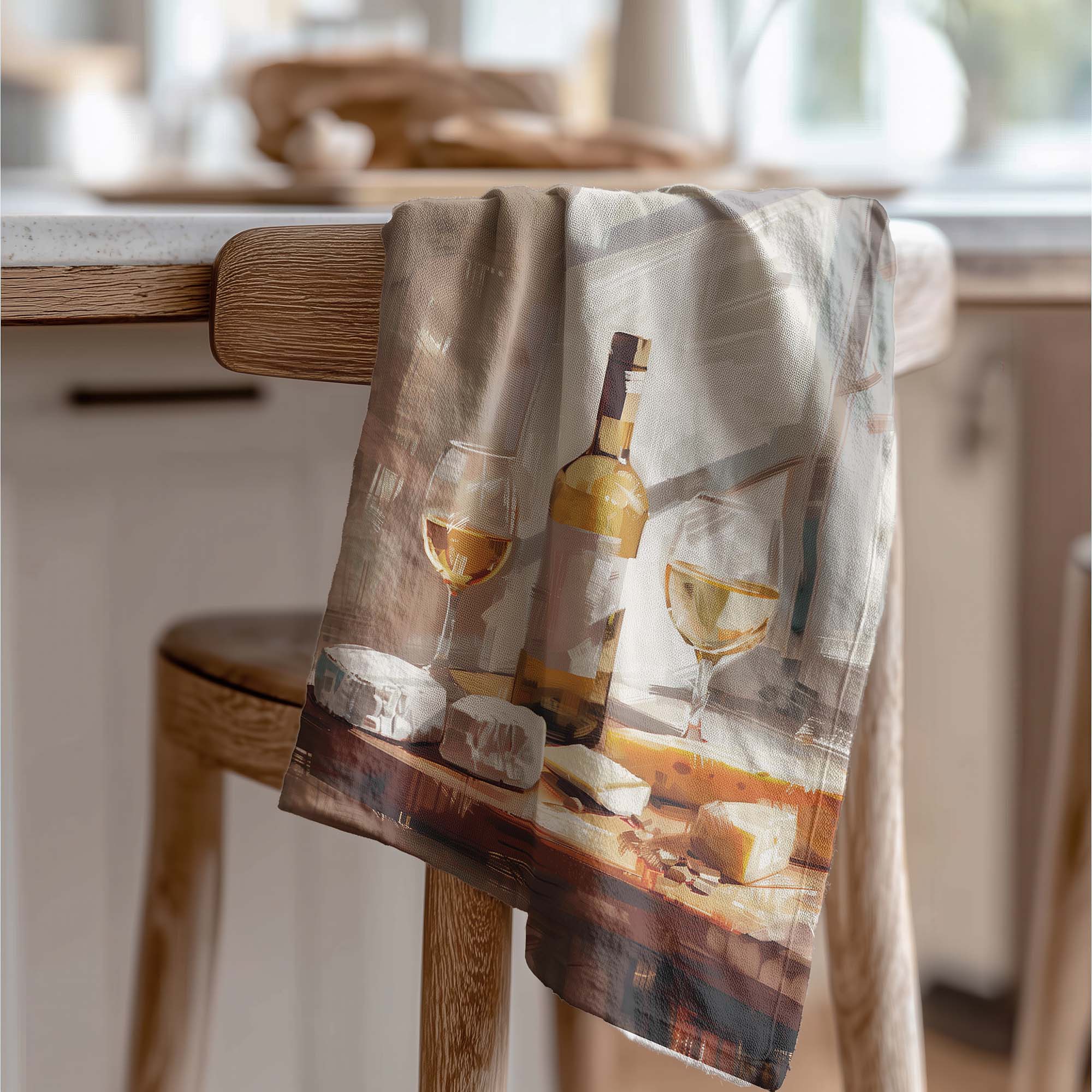 CHEESE AND WINE TEA TOWEL
