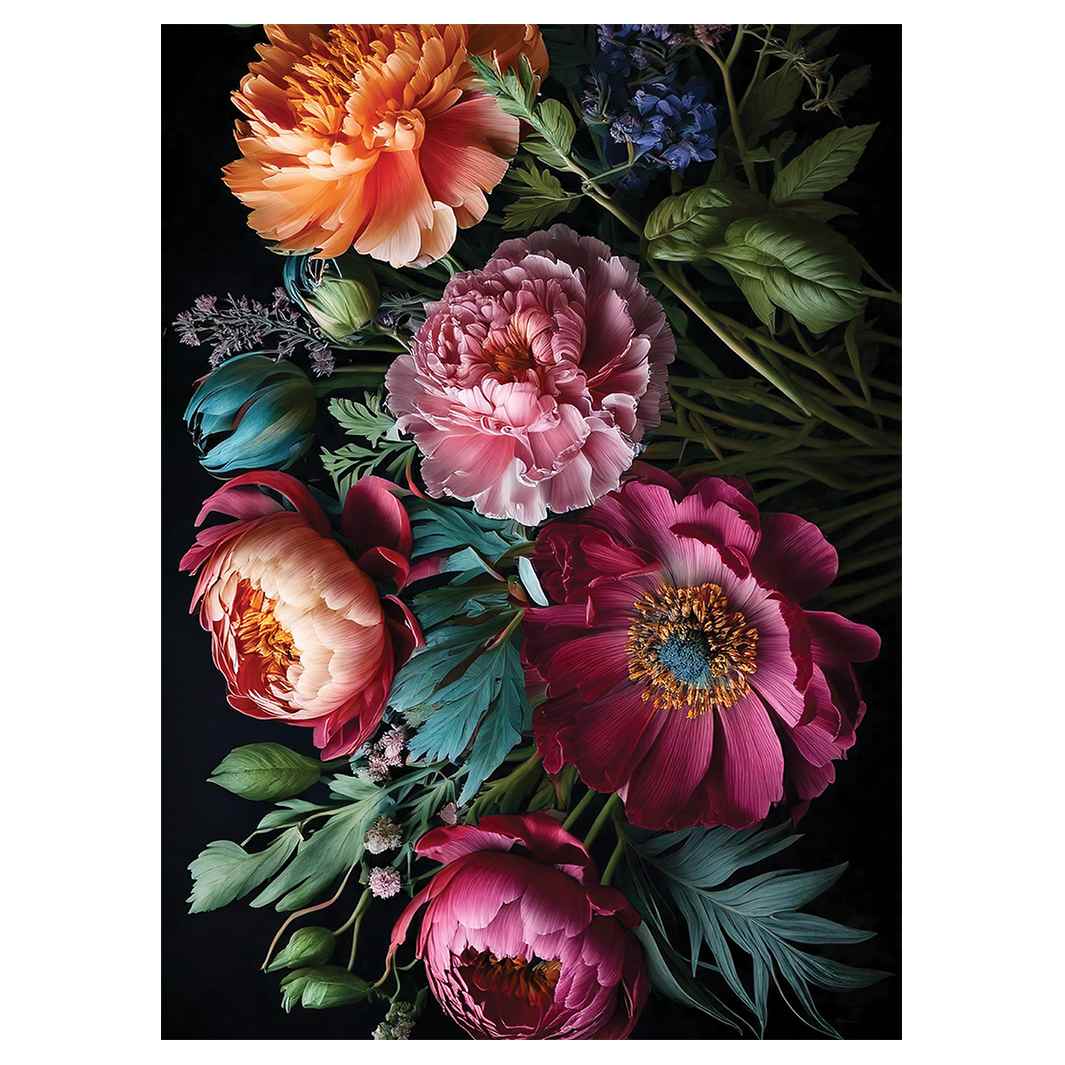 VELVET TWILIGHT BOUQUET TEA TOWEL