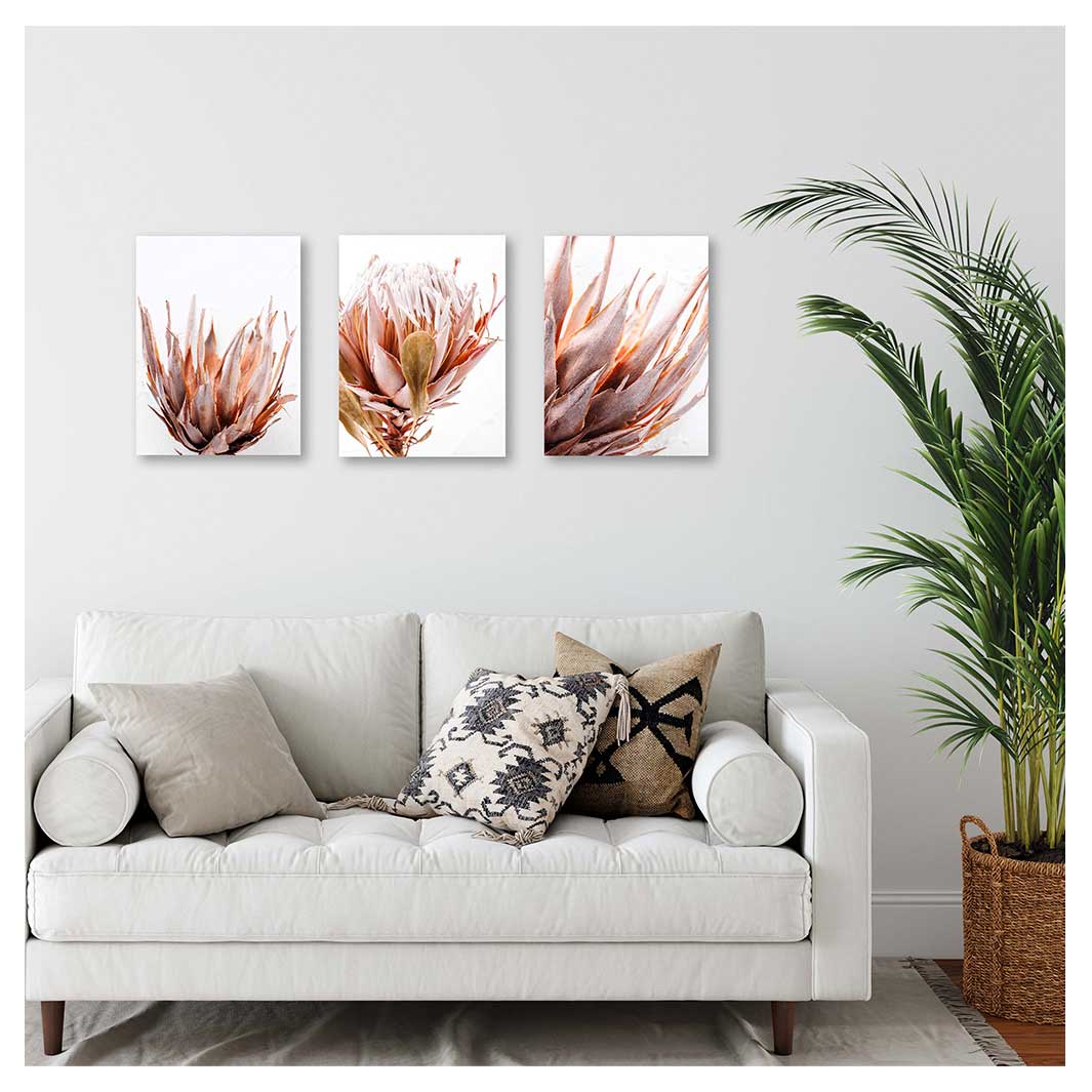 LIGHT PROTEA AMBIENCE BIRCH BLOCKS 3 PIECE COLLAGE