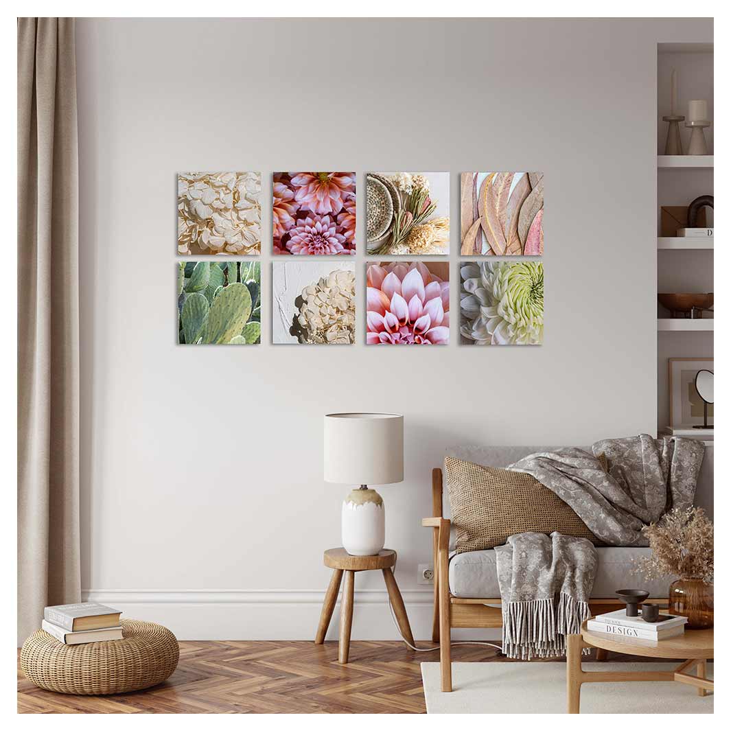 FLORAL FLUTTER BIRCH BLOCK 8 PIECE COLLAGE