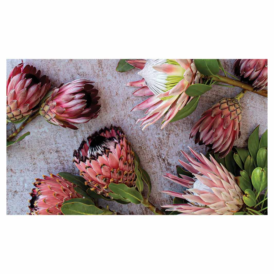FLORAL PINK MIXED KING PROTEAS MULTI-PURPOSE MAT