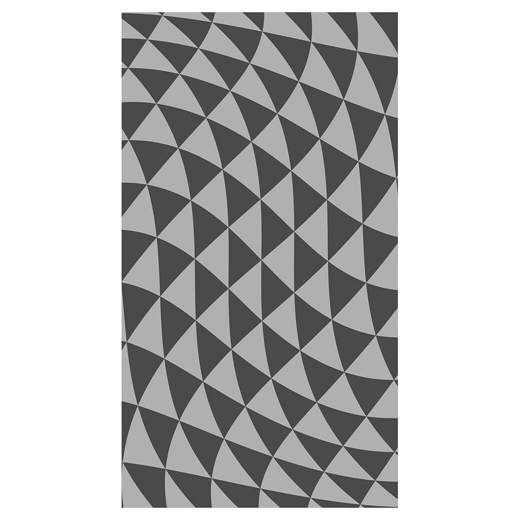 GEOMETRIC TRIANGLE GREY OPTICAL ILLUSION BUFF