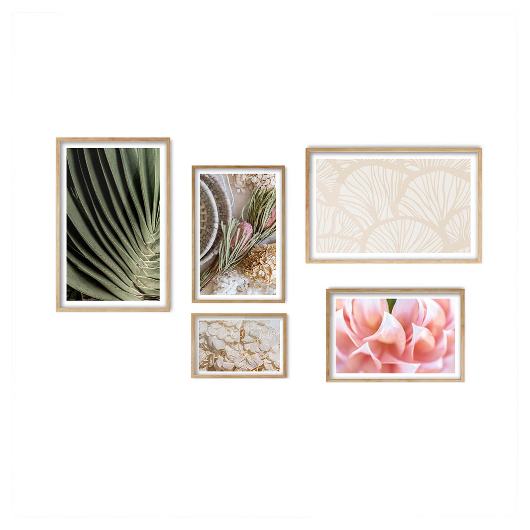 SOFT DELIGHT CURATED WALL ART 5 PIECE