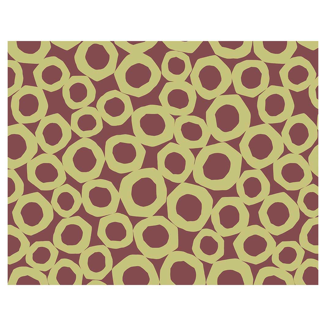 GEOMETRIC GREEN AND MAUVE PATTERN FLEECE BLANKET