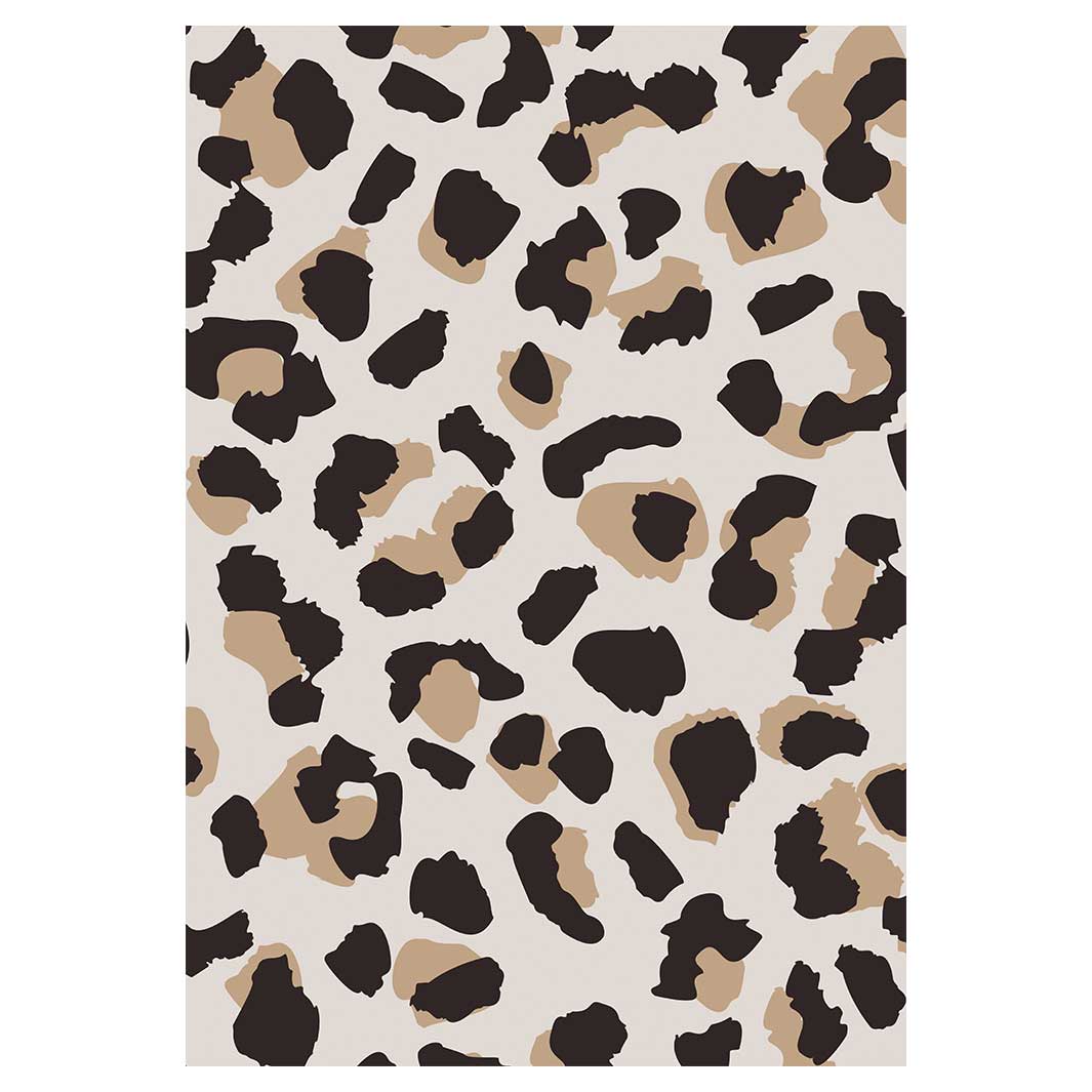 KIDS NATURAL BROWN LEOPARD PRINT FLEECE BLANKET