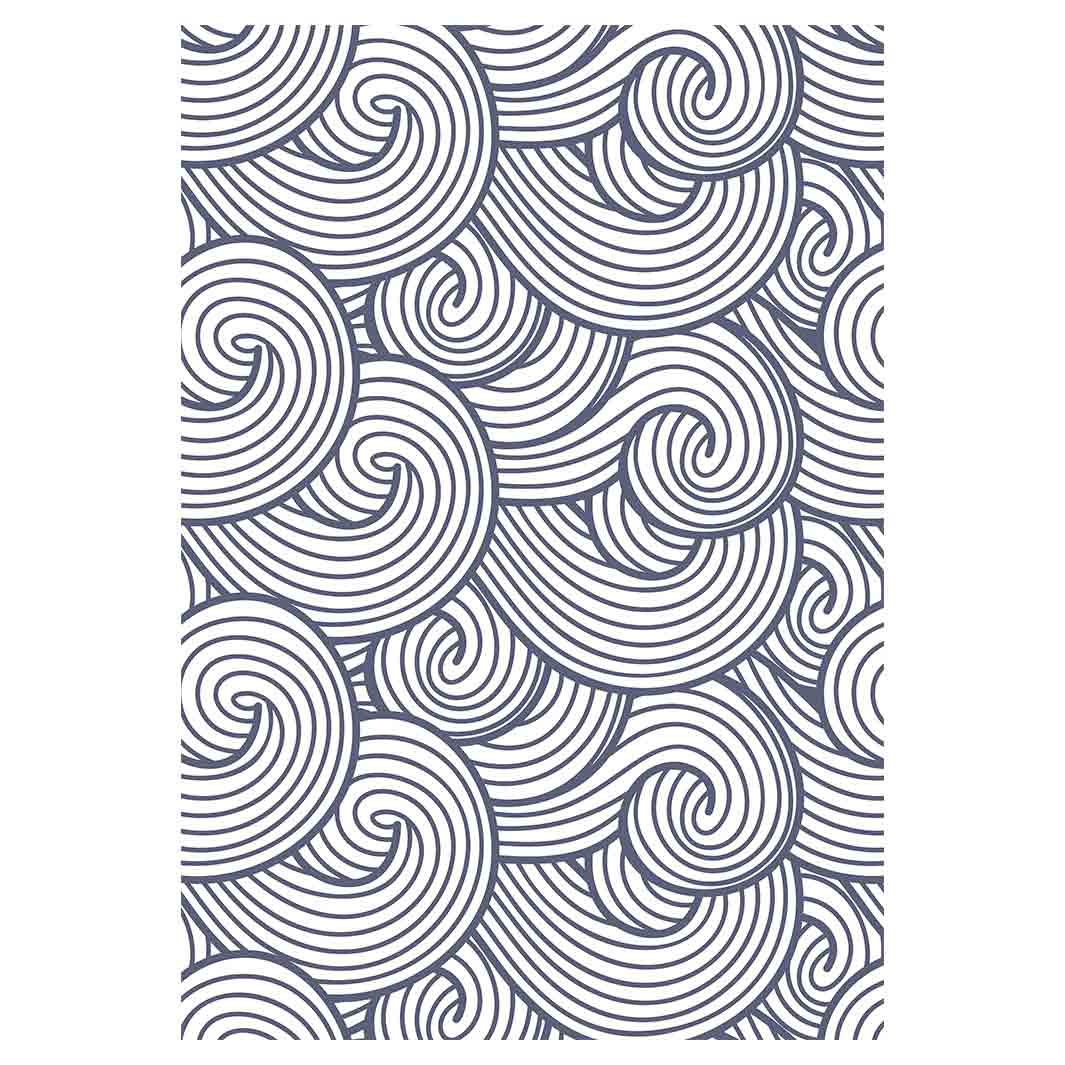 KIDS NAVY WAVES LINE PATTERN FLEECE BLANKET