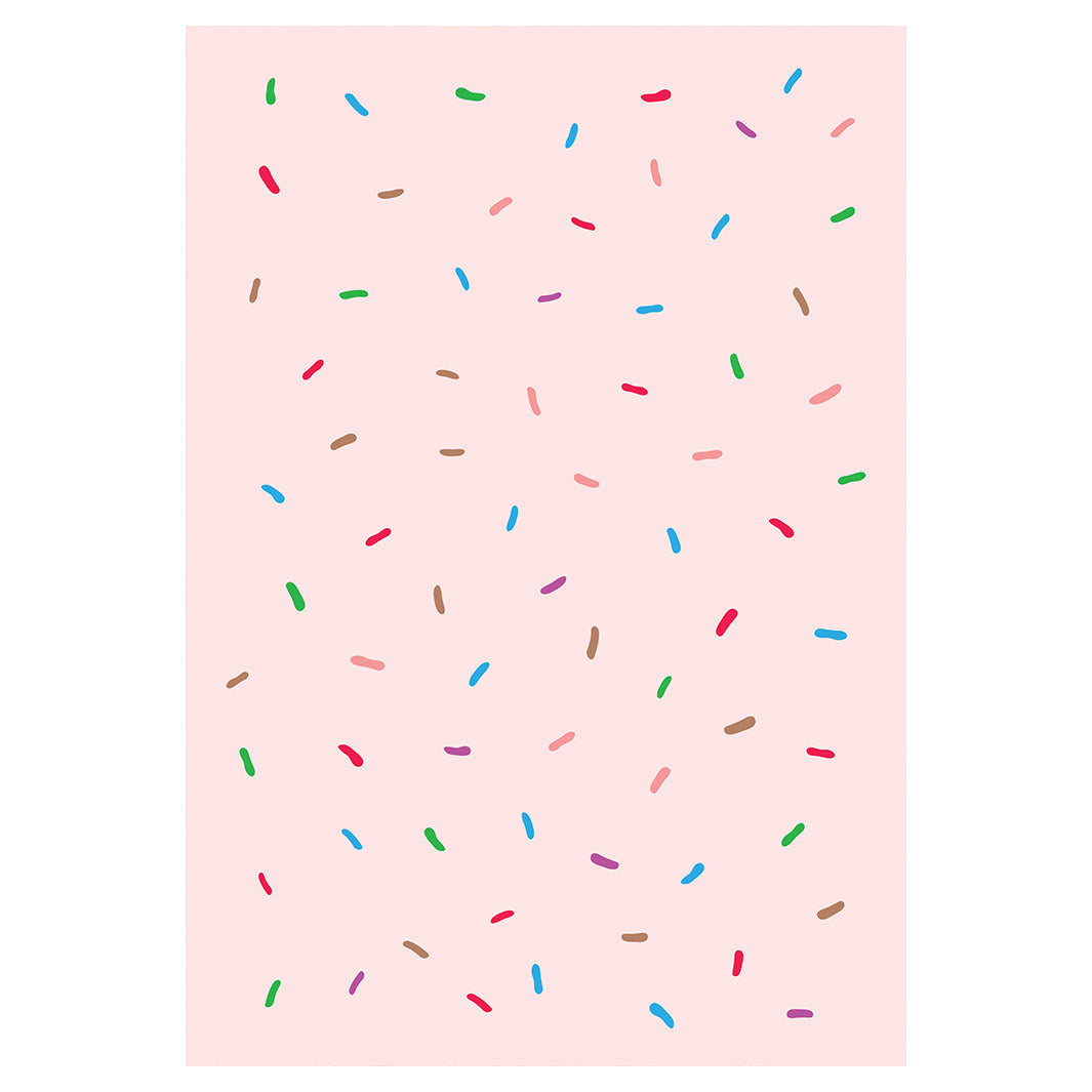 KIDS PINK DONUT SPRINKLES FLEECE BLANKET