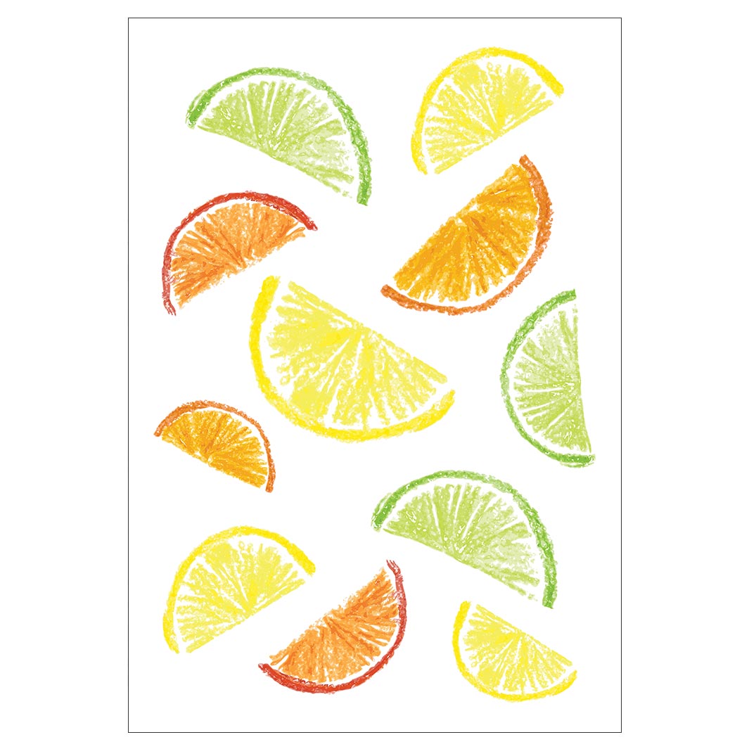 KIDS YELLOW FRUIT LEMONS AND ORANGES PATTERN FLEECE BLANKET
