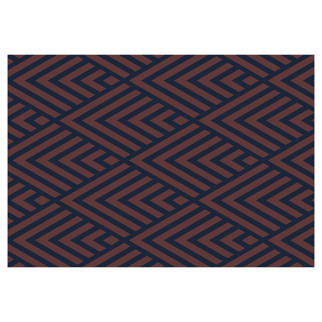 BROWN AND NAVY DIAMOND PATTERN FLEECE BLANKET