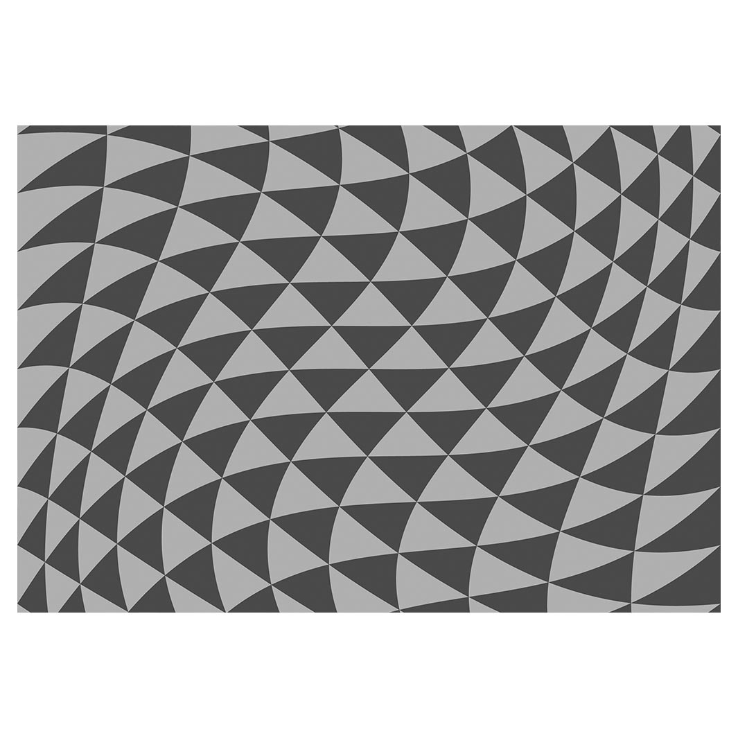 GEOMETRIC TRIANGLE GREY OPTICAL ILLUSION FLEECE BLANKET