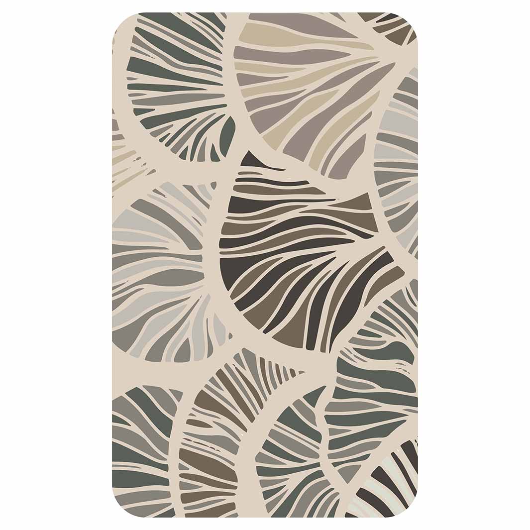 PATTERN BROWN AND BUTTERSCOTCH ABSTRACT LEAF KITCHEN TOWEL