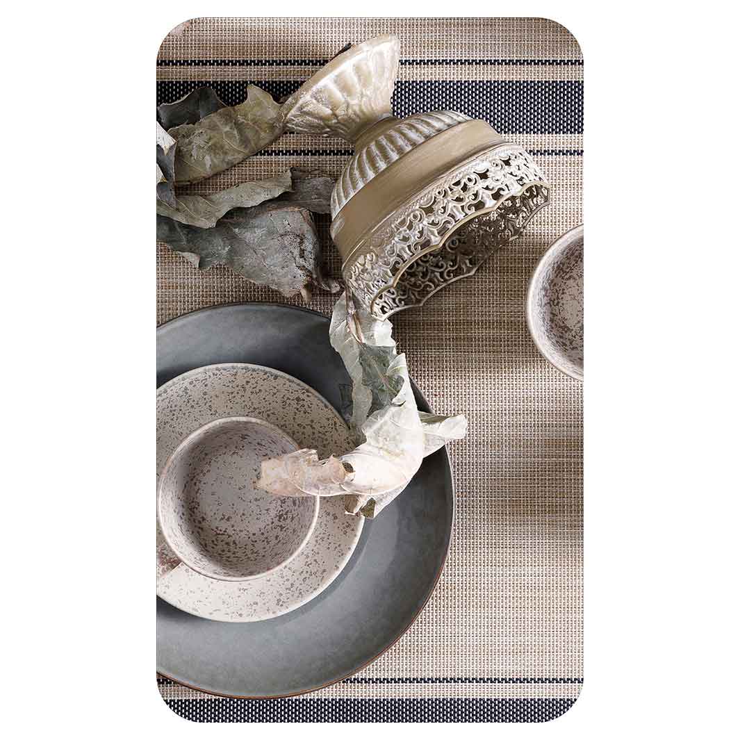 RUSTIC GREY STILL LIFE WITH LEAVES KITCHEN TOWEL