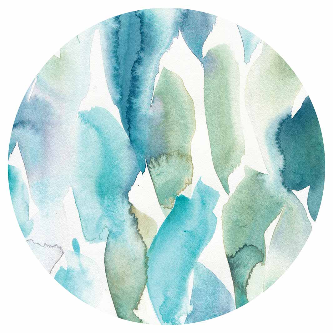 PATTERN BLUE AND GREEN WATERCOLOUR PAINT MOUSEPAD