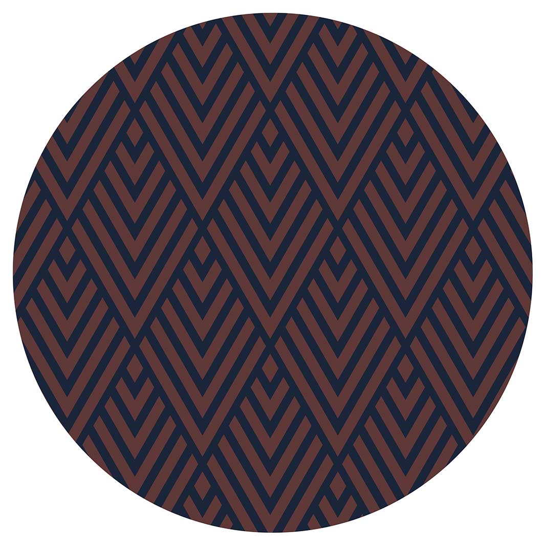 BROWN AND NAVY DIAMOND PATTERN MOUSEPAD