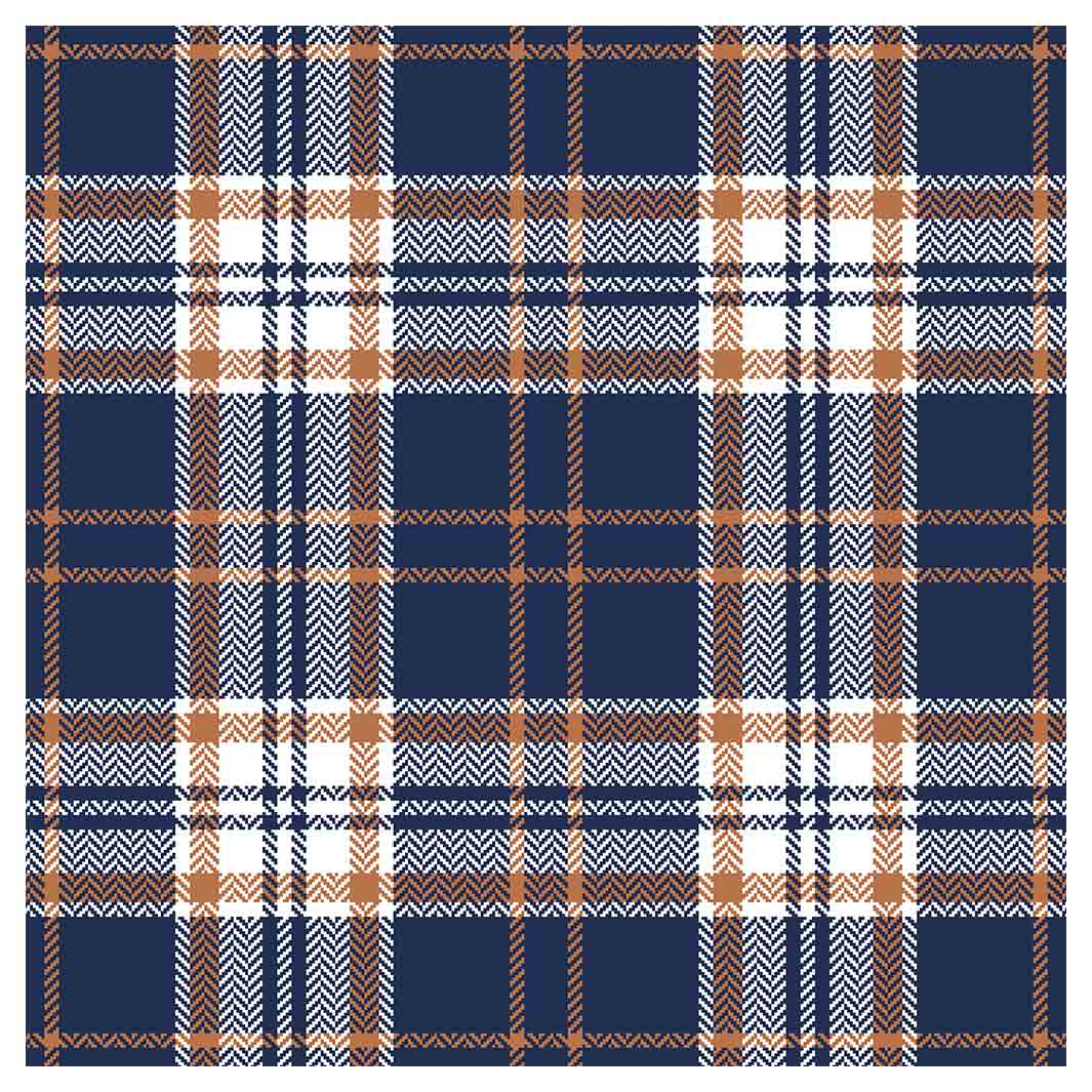 NAVY AND GOLD PLAID PATTERN NAPKIN
