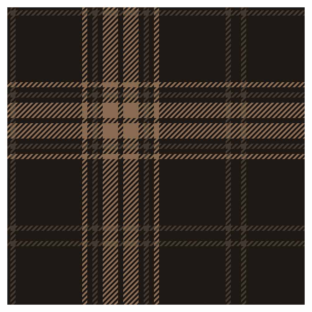 DARK BROWN PLAID PATTERN NAPKIN