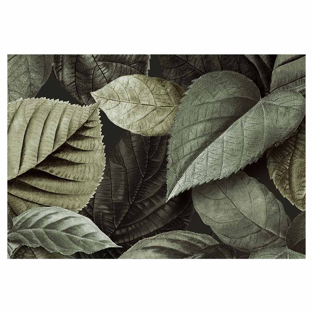 LEAVES GREEN MONOCHROMATIC LEAVES RECTANGULAR PLACEMAT