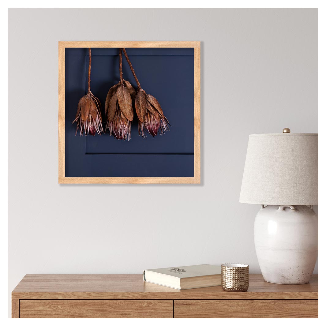 GOLDEN PROTEA TRIO PINE BOX