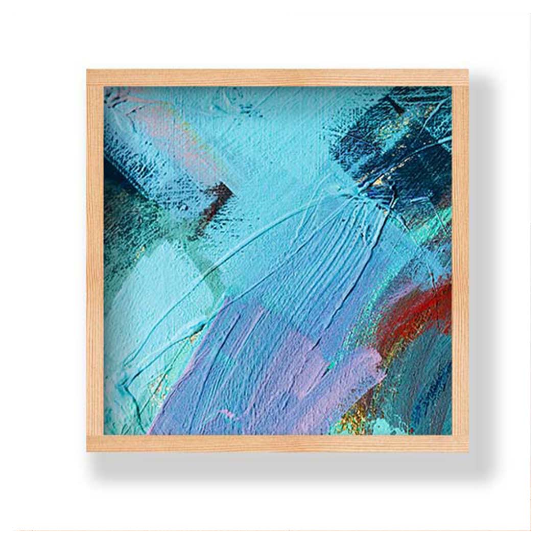 PAINT AQUA AND MAROON ACRYLIC TEXTURE PINE BOX