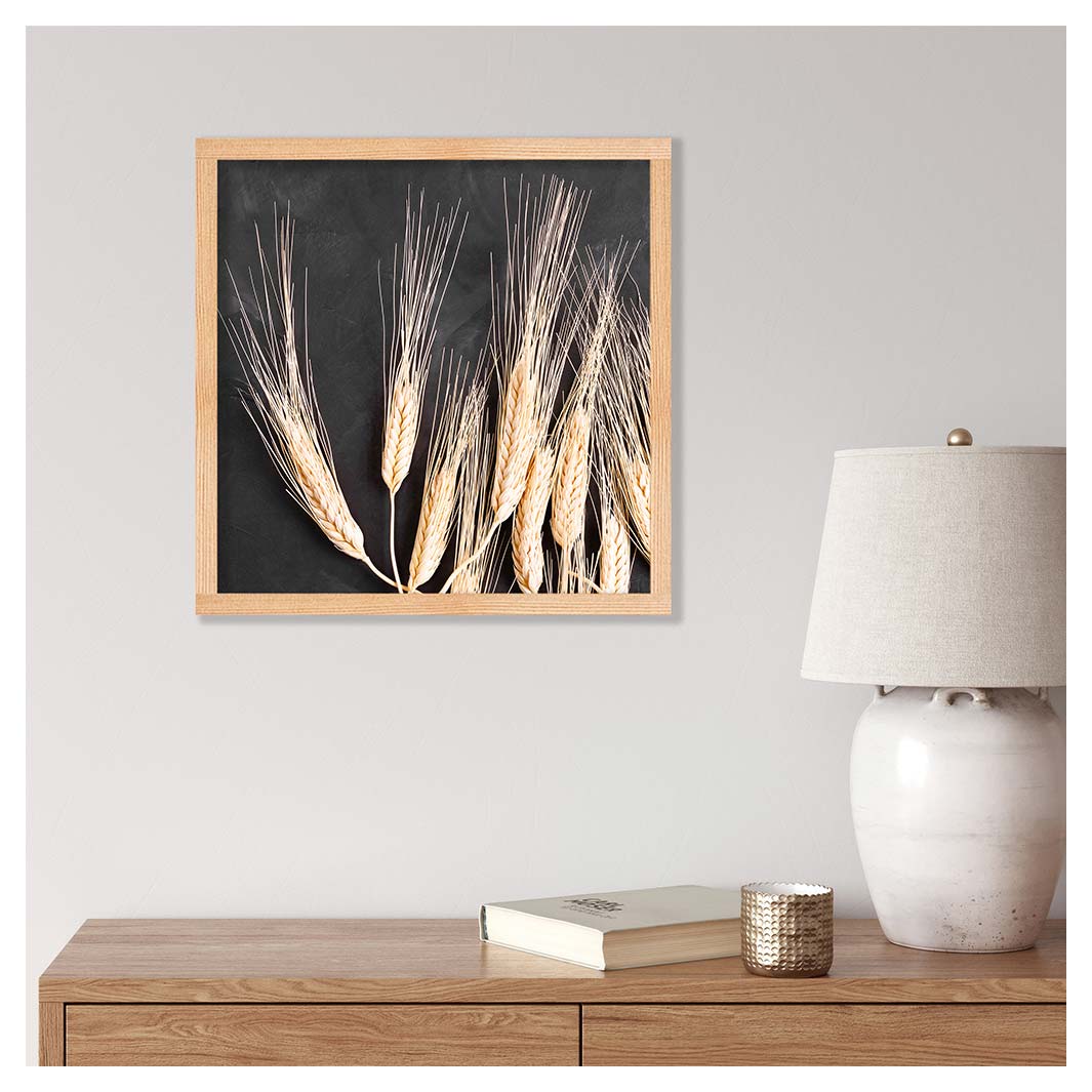 WHEAT ON POWDER BLACK PINE BOX