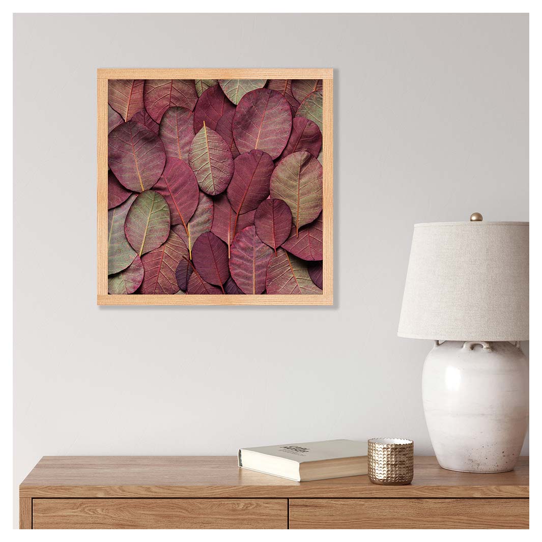 LEAF ARRANGEMENT DARK MAUVE AND GREEN PINE BOX