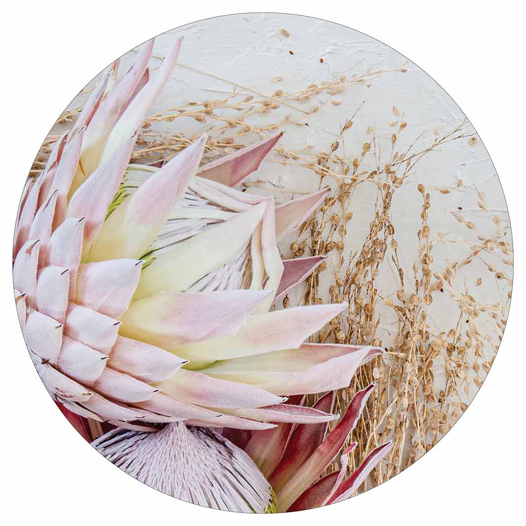 FLORAL PINK GRASSY PROTEA POT STAND