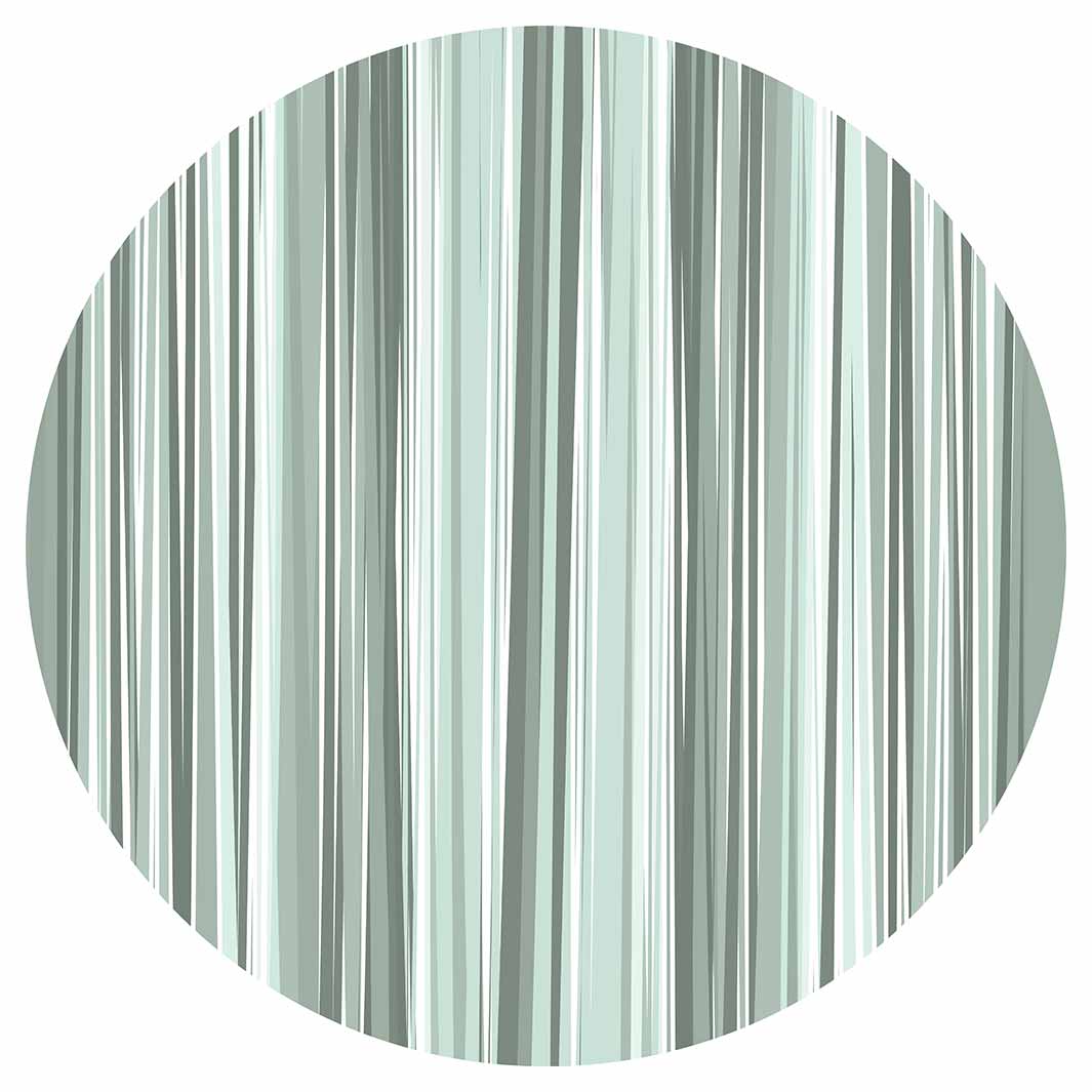VERTICAL MONOCHROMATIC LINE ART ROUND PLACEMAT