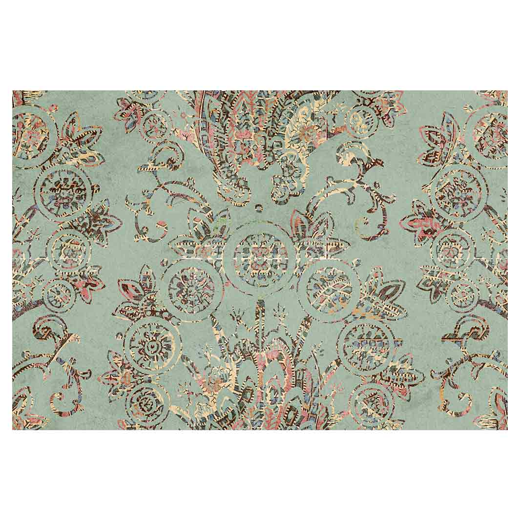 ANTIQUE PAISLEY LIGHT BLUE DESIGN RECTANGULAR PLACEMAT