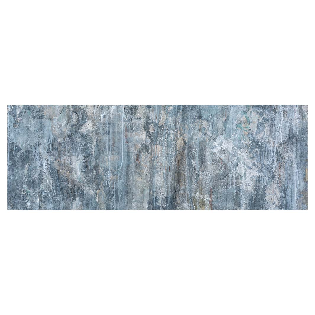 CONTEMPORARY BLUE CONCRETE AGED RUNNER RUG