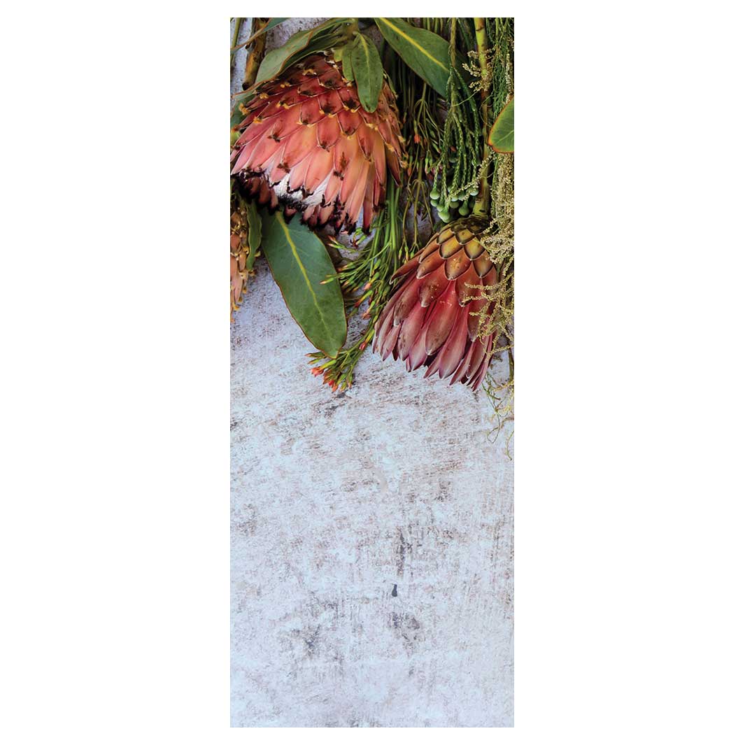 FLORAL PINK MIXED PROTEAS WITH GREEN FOLIAGE ROOM DIVIDER