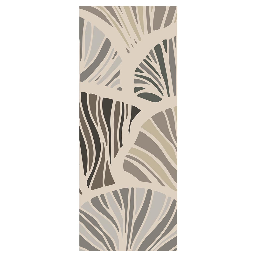 PATTERN BROWN AND BUTTERSCOTCH ABSTRACT LEAF ROOM DIVIDER