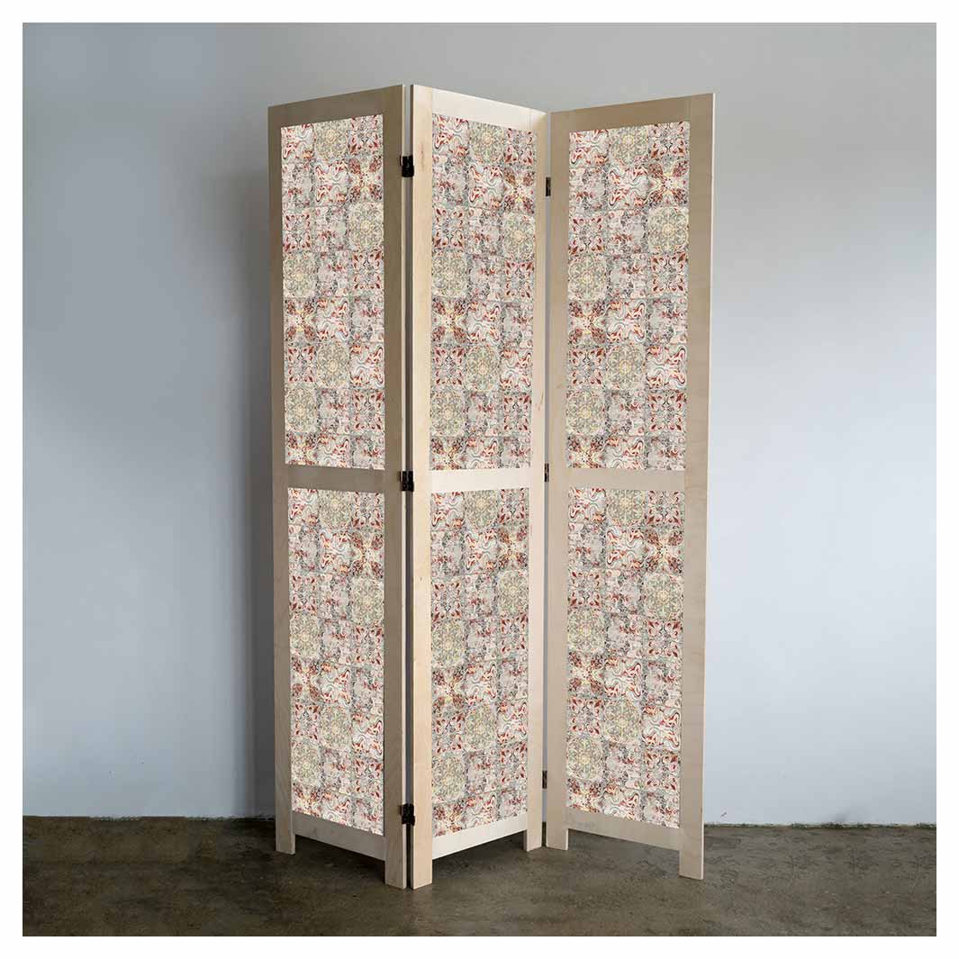 ANTIQUE FADED MOROCCAN TILE ROOM DIVIDER