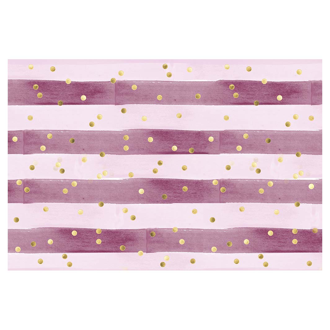 KIDS PINK WATERCOLOUR LINES AND CONFETTI RECTANGULAR RUG