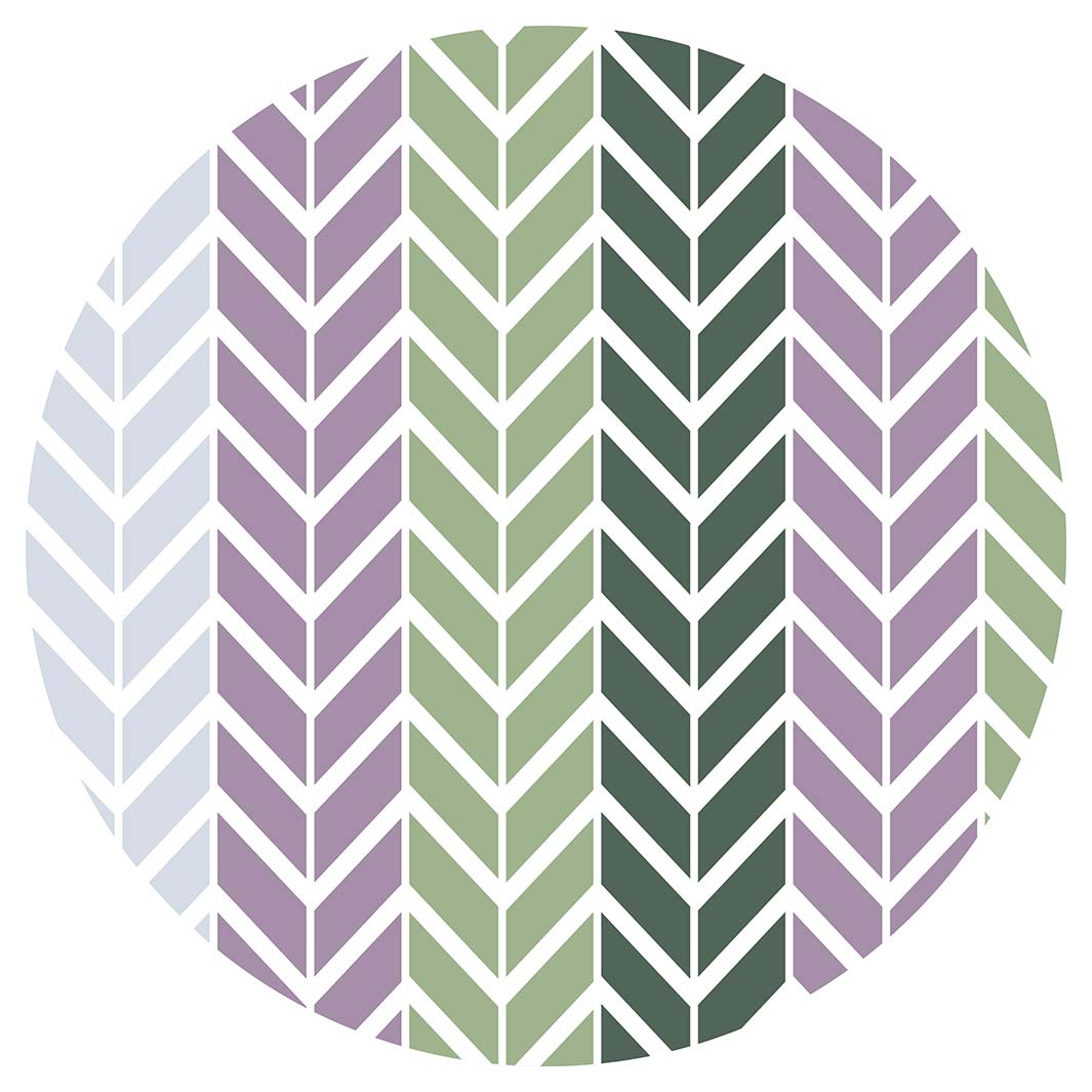 GEOMETRIC GREEN AND PURPLE CHEVRON PATTERN SERVING BOARD