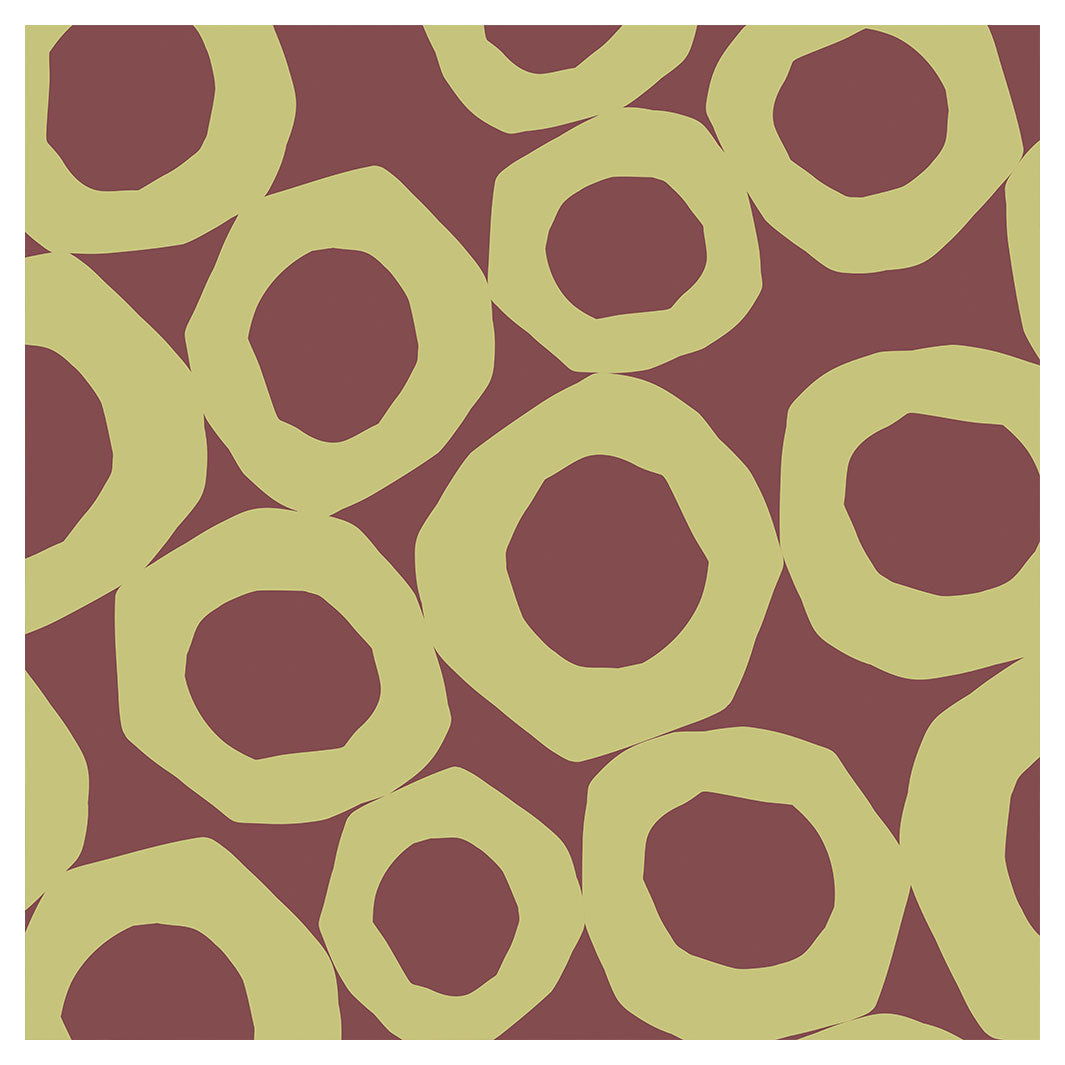 GEOMETRIC GREEN AND MAUVE PATTERN SQUARE SCATTER CUSHION