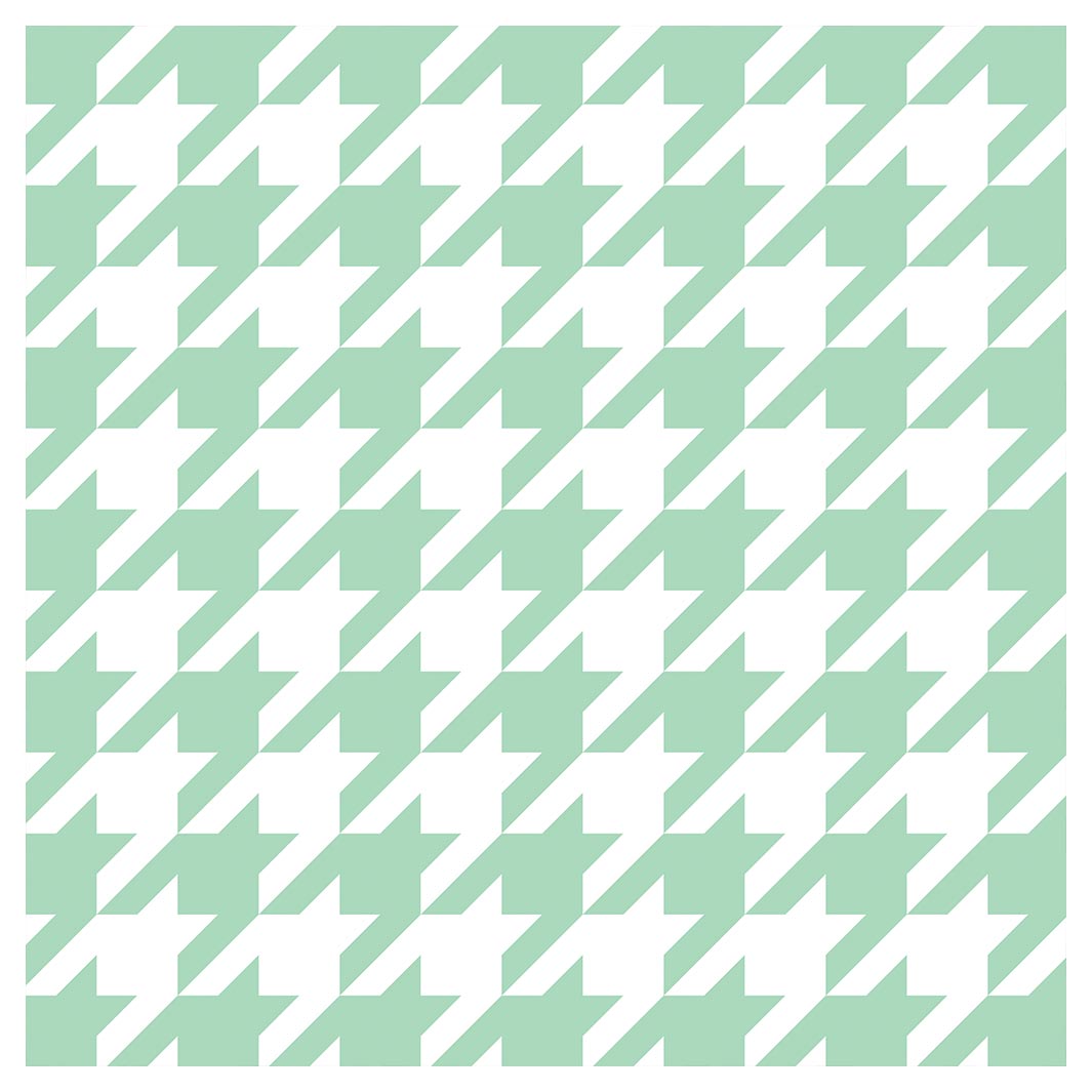 HOUNDSTOOTH LIGHT GREEN SQUARE SCATTER CUSHION
