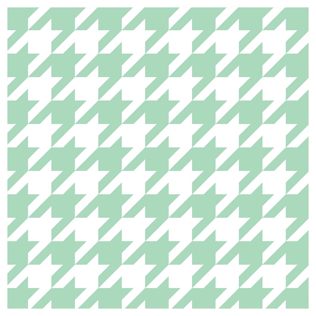 HOUNDSTOOTH LIGHT GREEN SQUARE SCATTER CUSHION