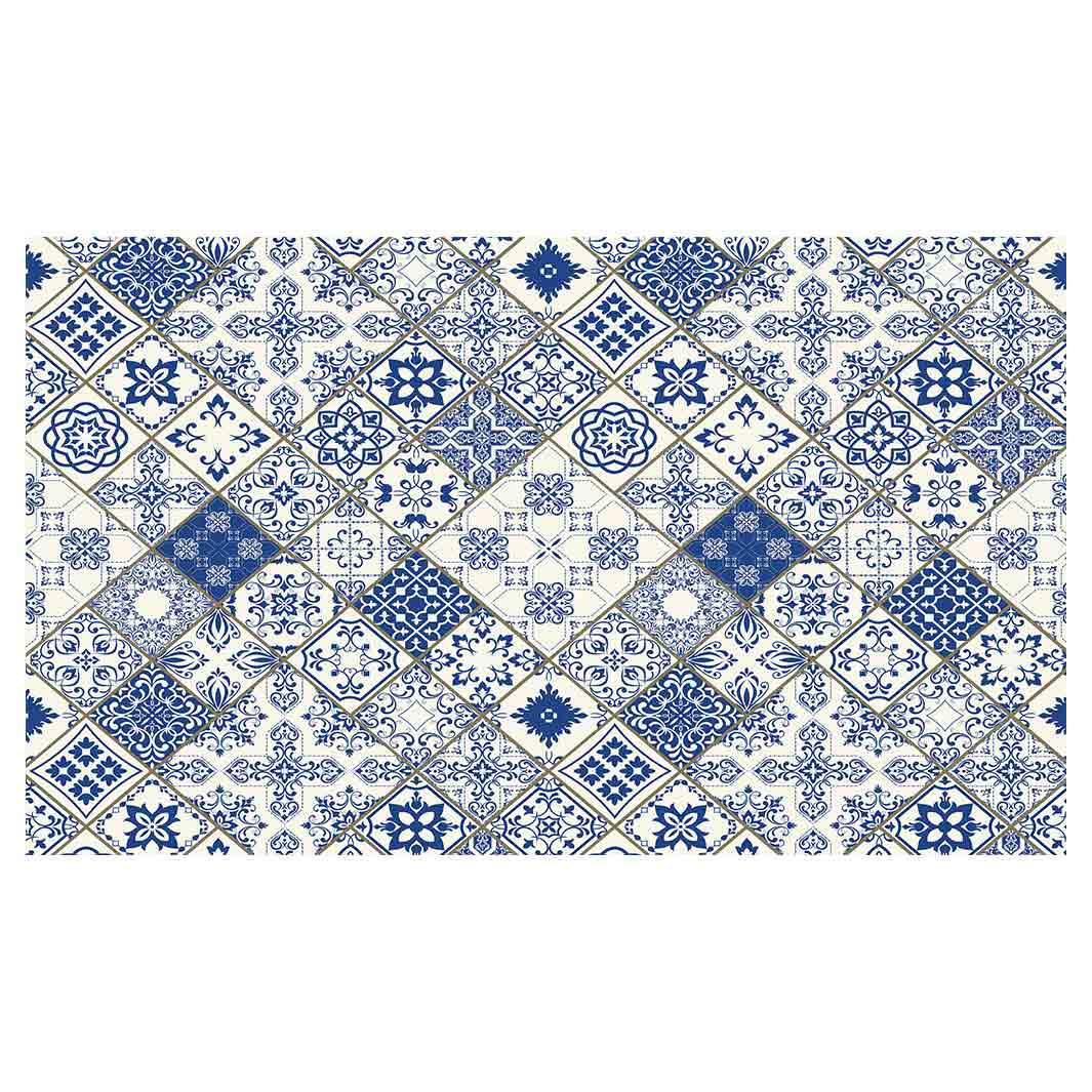 PATTERN BLUE DIAMOND LISBON RECTANGULAR SCATTER CUSHION