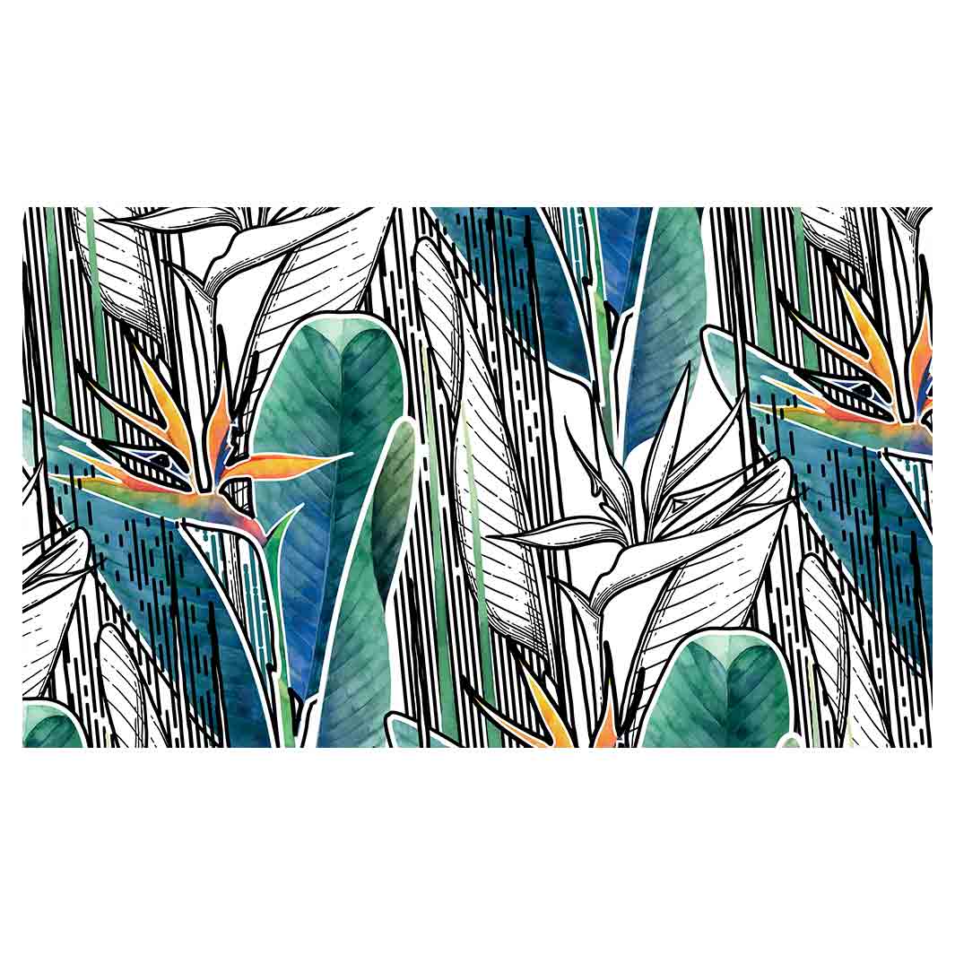 STRELITZIA LINEART RECTANGULAR SCATTER CUSHION