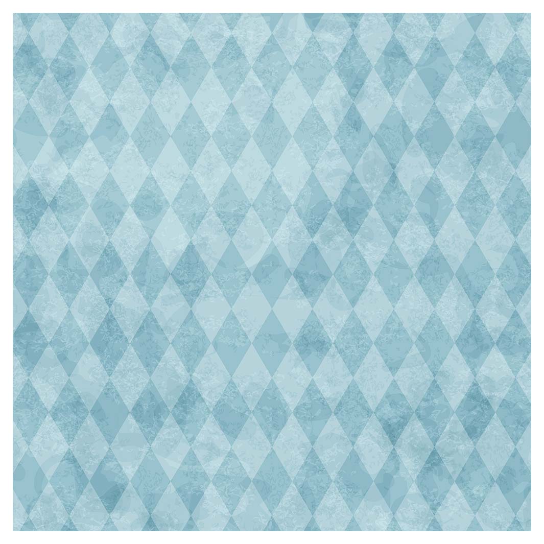 KIDS BLUE DIAMOND PATTERN CUSHION