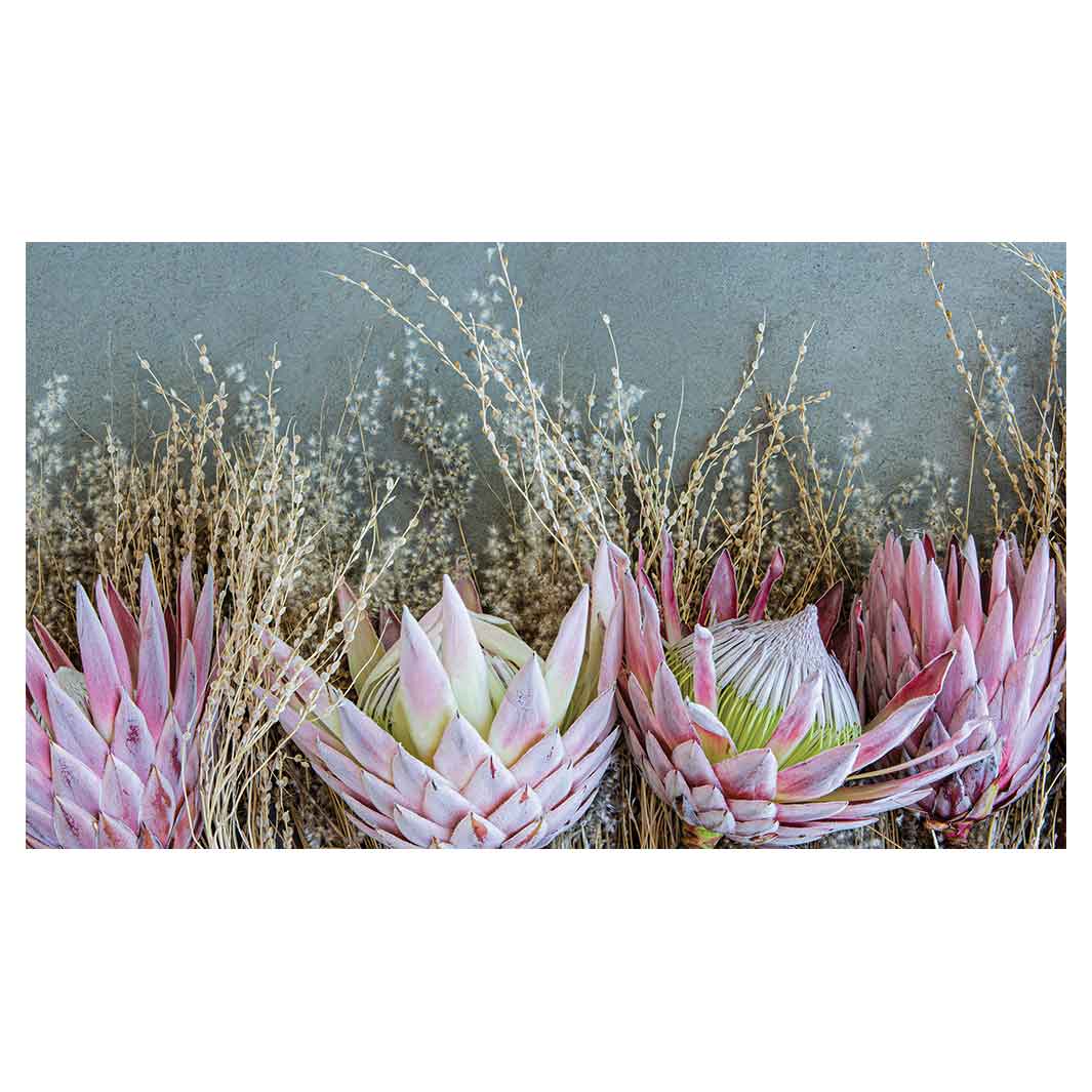 FLORAL DEEP PINK KING PROTEA TABLECLOTH