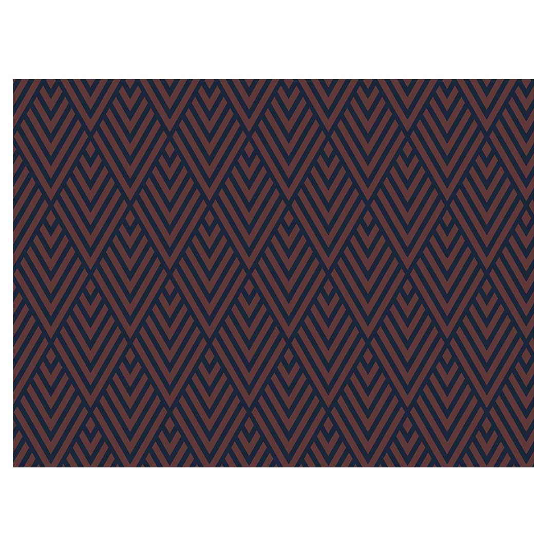 BROWN AND NAVY DIAMOND PATTERN TABLECLOTH
