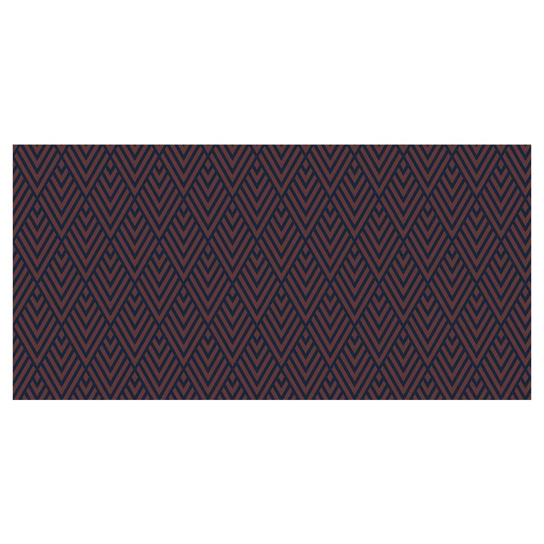 BROWN AND NAVY DIAMOND PATTERN TABLECLOTH