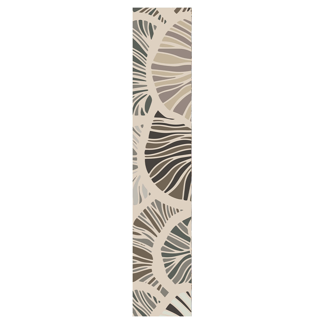 PATTERN BROWN AND BUTTERSCOTCH ABSTRACT LEAF TABLE RUNNER