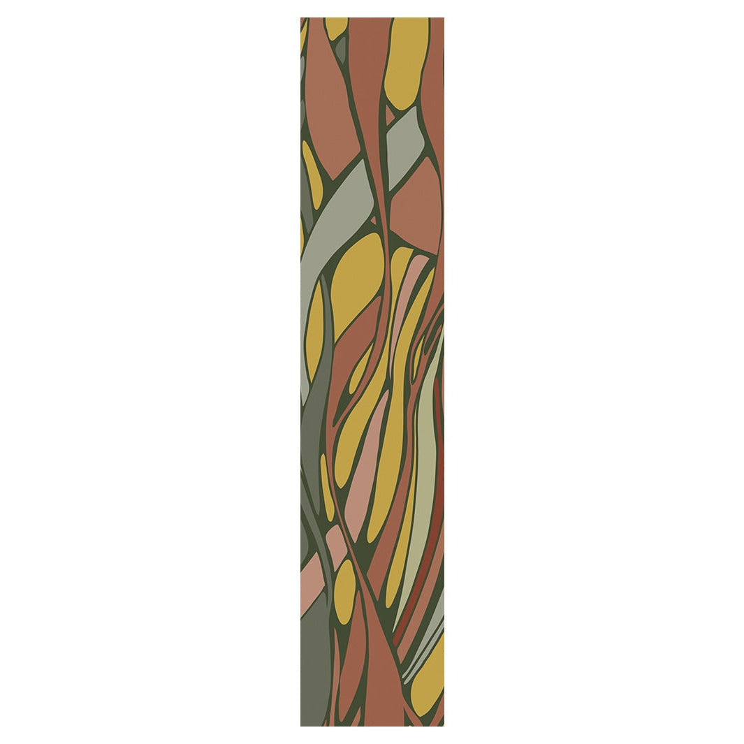 WAVY LINE ART MUSTARD AND PINK TABLE RUNNER