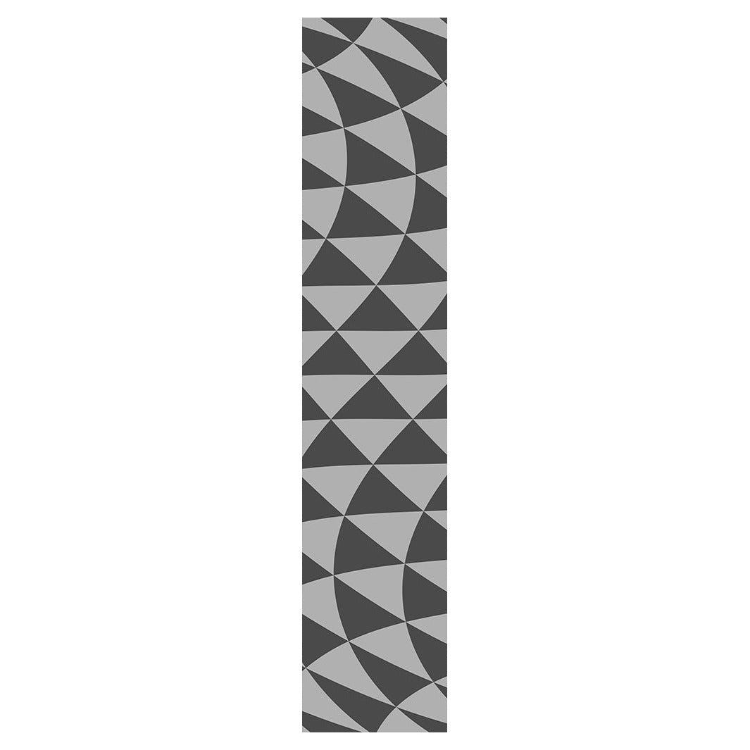 GEOMETRIC TRIANGLE GREY OPTICAL ILLUSION TABLE RUNNER