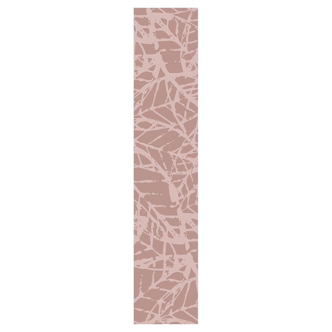 LEAF STAMP MUTED PINK PATTERN TABLE RUNNER