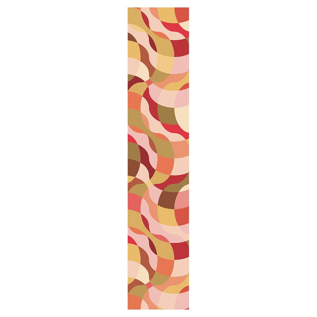 RETRO WAVE PATTERN PINKS AND MUSTARD TABLE RUNNER